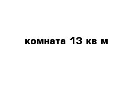 комната 13 кв м